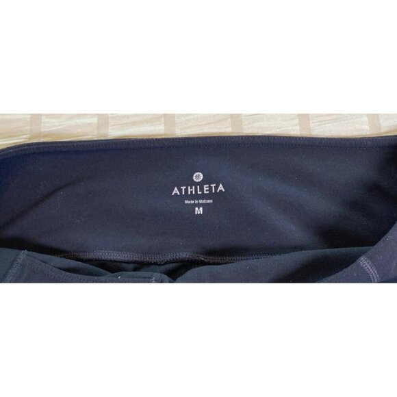 Athleta Black Capri Leggings M Nylon & Lycra Womens Activewear - Picture 5 of 5